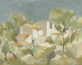 Farm, Tuscani by André Bicí¢t, oil on canvas, sold Aug 2026