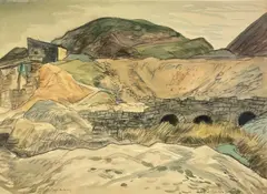 Lead Mine, Greenhow, Yorks by Edgar Holloway, 1943, watercolour and pencil, sold Aug 2026