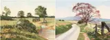 Watercolours - two landscape paintings by R. Kenneth Kernick, watercolor, offered Aug 2026