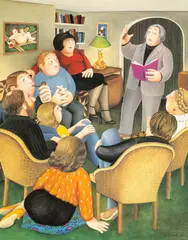 Poetry Reading by Beryl Cook, print, sold Aug 2026