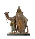 modelled as Arab carpet seller upon a camel, on slate by Austrian Cold Painted Metal Table Lighter, sculpture, sold Aug 2026