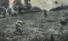 Black and white etching - entitled 'The Mushroom by Robert Walker Macbeth, etching, sold Aug 2026