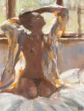 Anna, Soft Light by Dai David, acrylic on canvas, sold Jul 2026