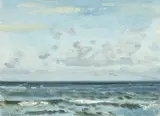 Cold Day, Penmaenmawr Sea Study by Edwin Forrest, oil, sold Jul 2026