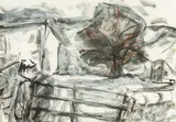 Untitled by Will Roberts, gouache and charcoal, sold Jul 2026