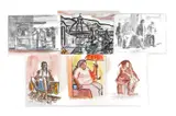 Six watercolours - Spanish street scenes by Karel Lek, watercolor, sold Jul 2026
