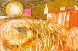 Mustard Seed Sun by Mary Lloyd Jones, 1963, gouache, sold Jul 2026