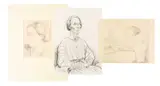 Untitled by Edgar Holloway, 1941, pencil on paper, sold Jul 2026