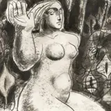 Untitled by Clive Hicks-Jenkins, charcoal and conté, offered Jul 2026