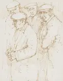 Untitled by Aneurin Jones, pencil and ink, sold Jul 2026