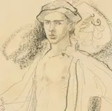 Untitled by Clive Hicks-Jenkins, pencil and crayon on paper, sold Jul 2026