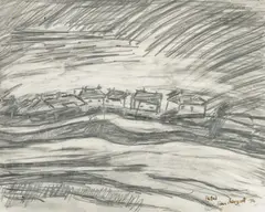 Study Behind Gerlan by Peter Prendergast, drawing, sold Jul 2026
