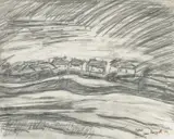 Study Behind Gerlan by Peter Prendergast, drawing, sold Jul 2026