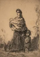 Intaglio etching by Augustus John, etching, sold Jul 2026