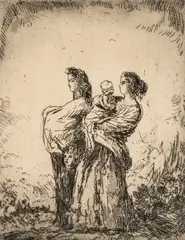 Intaglio etching by Augustus John, etching, sold Jul 2026