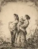 Intaglio etching by Augustus John, etching, sold Jul 2026