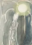Town Beneath the Moon by Ernest Zobole, mixed media, sold Jul 2026