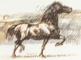 Untitled by Aneurin Jones, ink on paper, sold Jul 2026