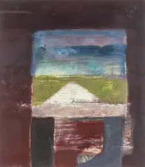Cariad by Roger Cecil, mixed media on paper, sold Jul 2026