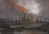Port Talbot at Night by Valerie Ganz, mixed media, sold Jul 2026