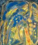 In a landscape 1991 by Ernest Zobole, mixed media on paper, offered Jul 2026