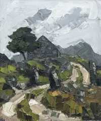 Old Barn, Ogwen by Kyffin Williams, oil on canvas, sold Jul 2026