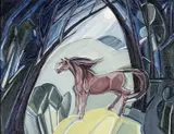 Horse at Midnight by Brigid Wright, oil, offered Jul 2026