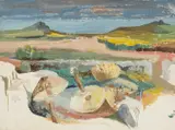 Untitled by Ray Howard-Jones, gouache on board, sold Jul 2026