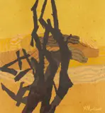 Tree Image, Calabria, 2 by Raymond Martinez, oil, sold Jul 2026