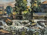 Afon Conwy by Edwin Forrest, oil on board, sold Jul 2026