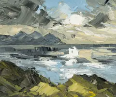 Light Over Llyn Peninsula by Martin Llewellyn, oil on board, sold Jul 2026