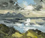 Light Over Llyn Peninsula by Martin Llewellyn, oil on board, sold Jul 2026