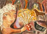 Offering by Susan Gathercole, gouache, sold Jul 2026