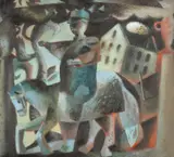 Untitled by Clive Hicks-Jenkins, acrylic on board, sold Jul 2026