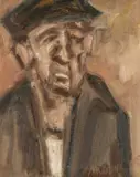 Farmer, Sennybridge by Mike Jones, oil on canvas, sold Jul 2026
