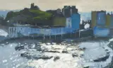 Summer Morning, Tenby by Dai David, acrylic on card, sold Jul 2026