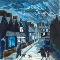 Diana Street, Cardiff by Nick Holly, oil, offered Jul 2026