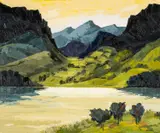 Yr Wyddfa O Llyn Nantlle by Wynne Jenkins, oil on canvas, sold Jul 2026