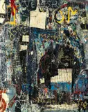 Struggling in Welsh by Neale Howells, mixed media on wood, sold Jul 2026