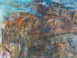 The Flight of the Bluebirds by Bert Isaac, 2005, oil on board, offered Jul 2026