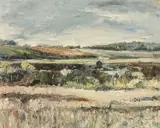 Untitled by John Knapp-Fisher, oil on board, sold Jul 2026
