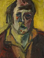 Self Portrait by Peter Prendergast, 1984, oil on board, sold Jul 2026