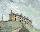 Entitled verso 'Hill by Jack Jones, 1975, oil on board, sold Jul 2026