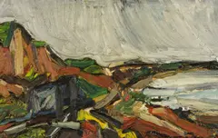 Barton towards Milford by Peter Prendergast, oil on canvas, sold Jul 2026