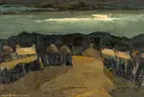 Salem Street by Wilf Roberts, 2001, oil, offered Jul 2026