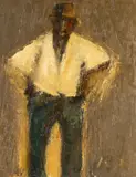 Farmer, Sundown by Will Roberts, oil on board, sold Jul 2026