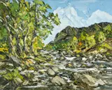 Late Summer, Aberglaslyn by Martin Llewellyn, oil on canvas, sold Jul 2026