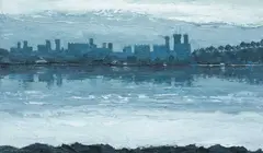 Entitled verso 'The Castle and the by Wilf Roberts, 2008, oil on canvas, sold Jul 2026