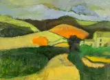 Studio stamp verso by John Elwyn, acrylic, sold Jul 2026