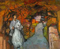 Untitled by John Elwyn, oil on canvas, sold Jul 2026